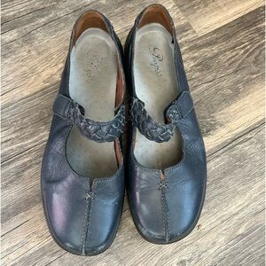 Hotter Shake Comfort concept Leather Blue butter soft mary jane shoes size 9.5